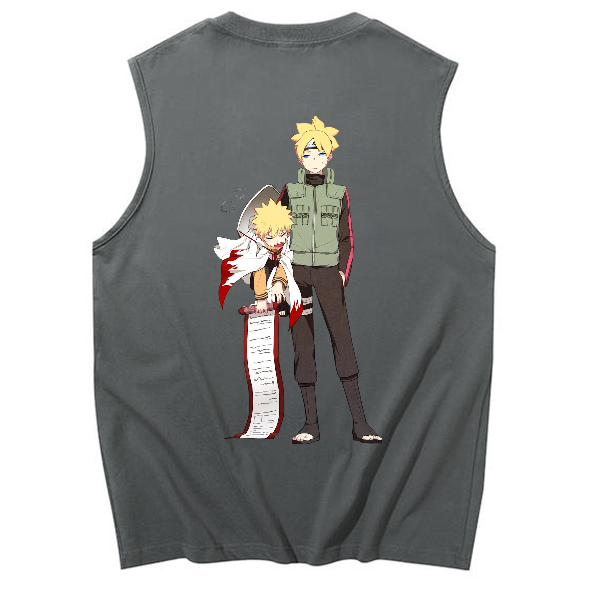 （画像用） NARUTO -ナルト- 波風 ミナト Namikaze Minato コットン100％タンクトップ（背面プリント）